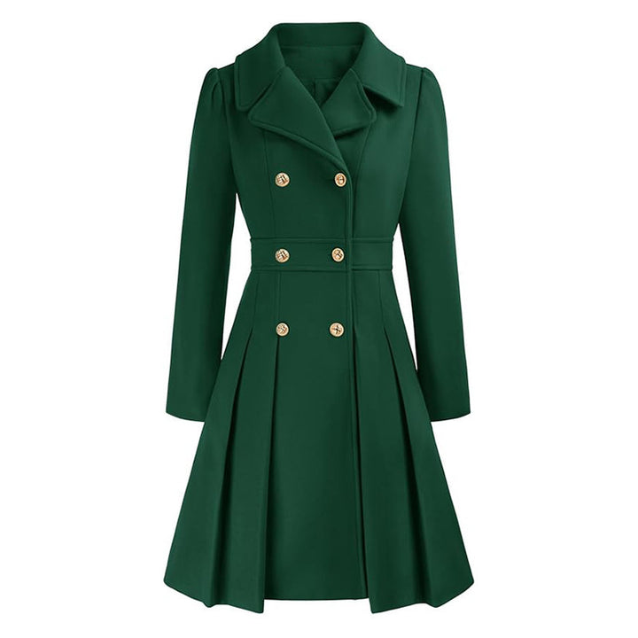 Damer Elegant Trenchcoat med figursydd skärning och plisserad detalj Mirla-Eva Jonsson