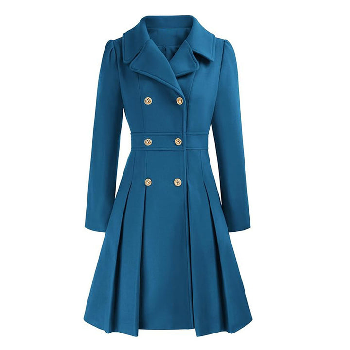 Damer Elegant Trenchcoat med figursydd skärning och plisserad detalj Mirla-Eva Jonsson