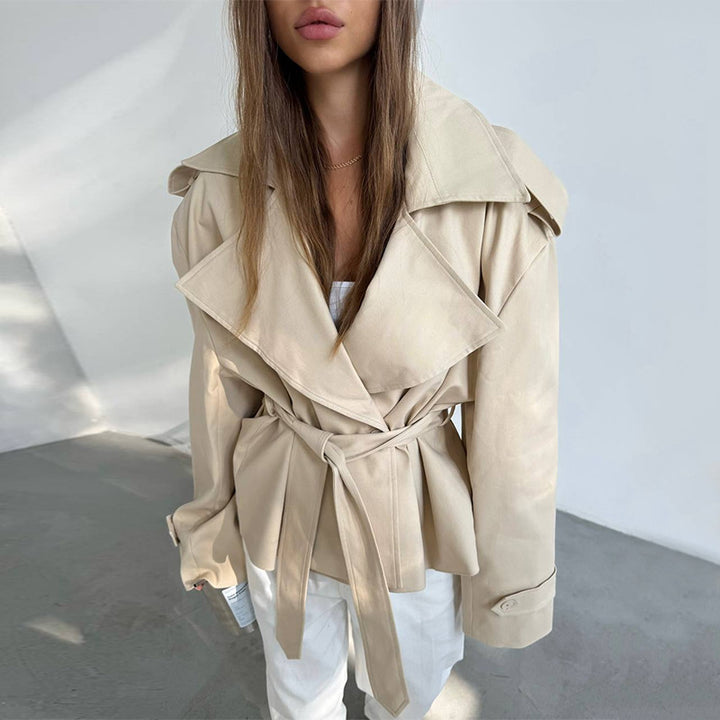 Damer Elegant Trenchcoat med midjebälte och vid passform Mirla-Eva Jonsson