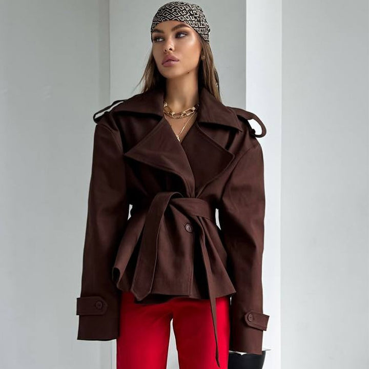 Damer Elegant Trenchcoat med midjebälte och vid passform Mirla-Eva Jonsson