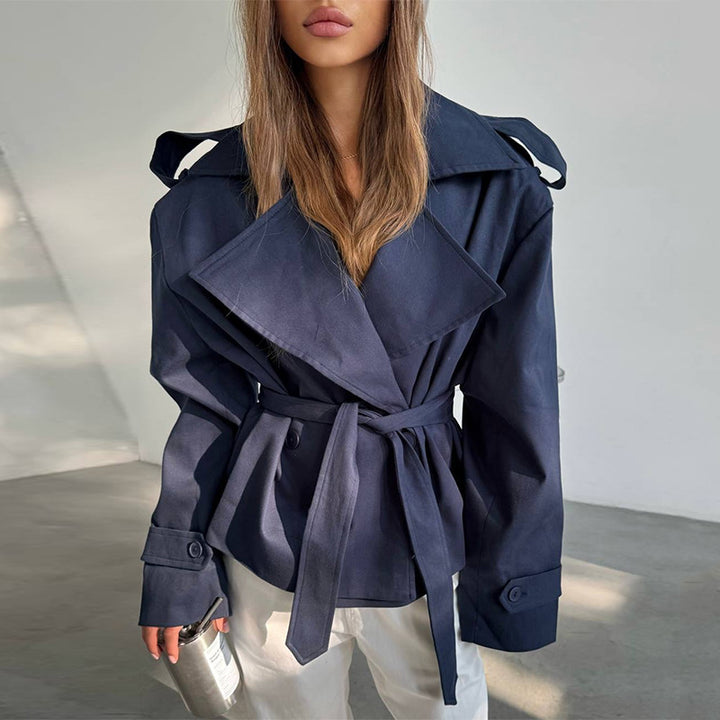 Damer Elegant Trenchcoat med midjebälte och vid passform Mirla-Eva Jonsson