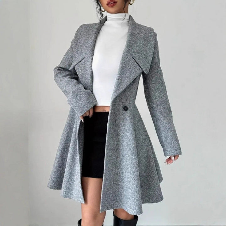 Damer Elegant Trenchcoat med vid kjol Eva Jonsson-Eva Jonsson