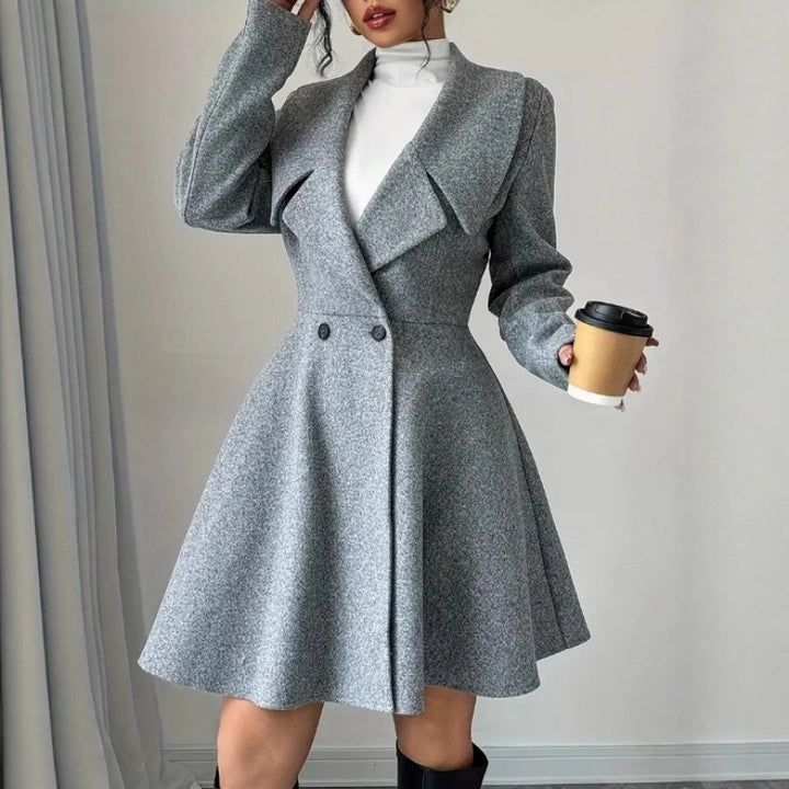 Damer Elegant Trenchcoat med vid kjol Eva Jonsson-Eva Jonsson