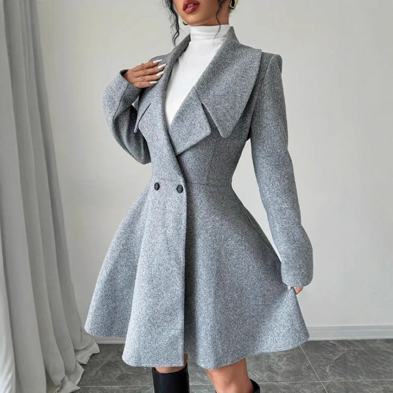 Damer Elegant Trenchcoat med vid kjol Eva Jonsson-Eva Jonsson