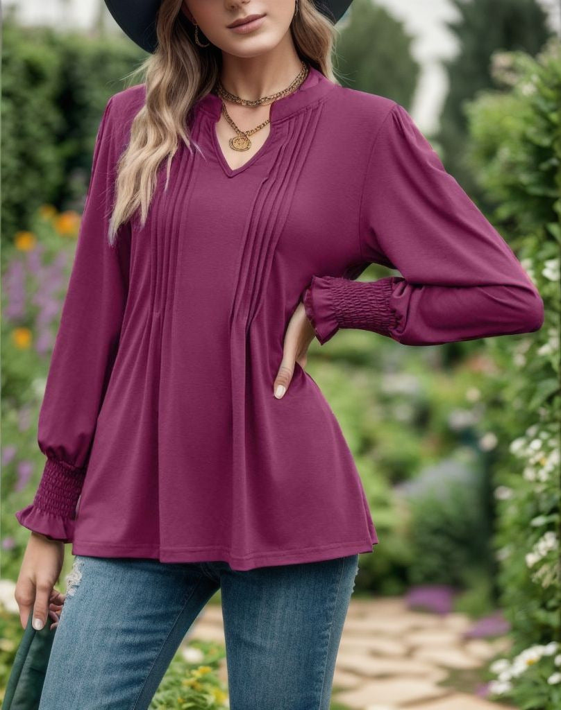 Damer Elegant Tunika med fina veck och ballongärmar Mirla-Eva Jonsson
