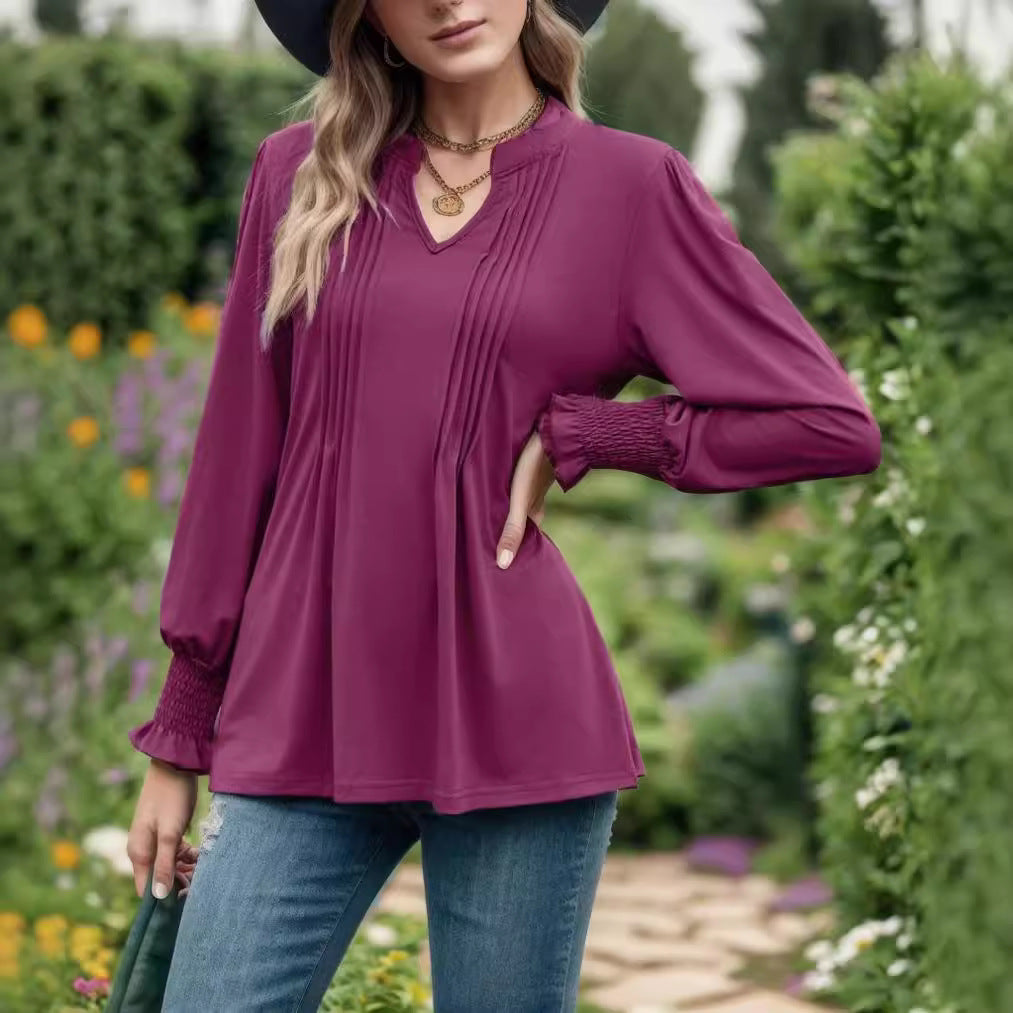 Damer Elegant Tunika med fina veck och ballongärmar Mirla-Eva Jonsson