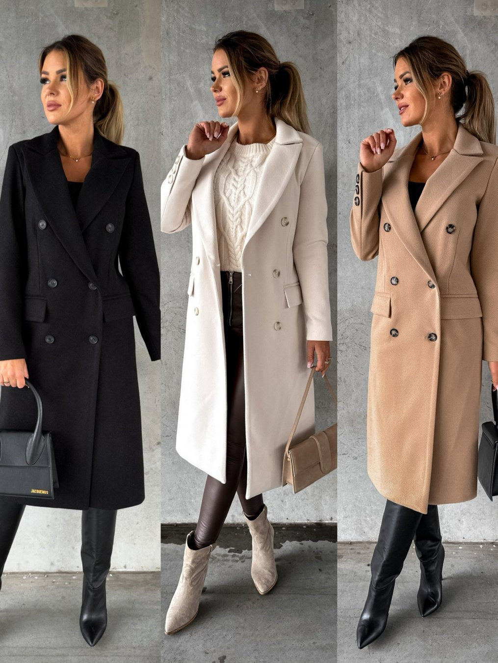 Damer Elegant Två-radig Kappa Mirla-Eva Jonsson