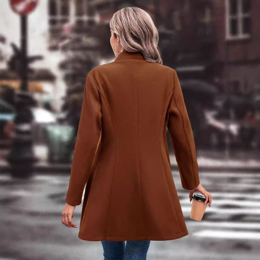 Damer Elegant Ull-Långjacka Eva Jonsson-Eva Jonsson
