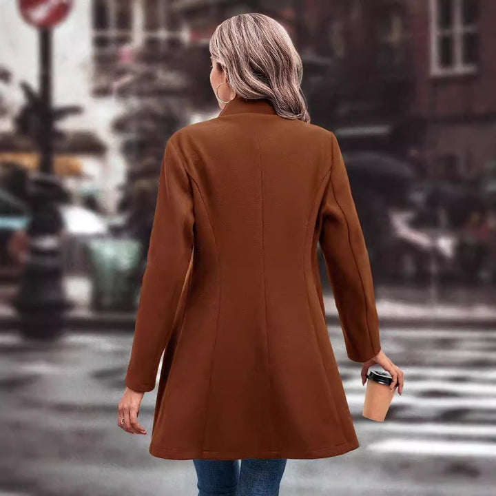 Damer Elegant Ull-Långjacka Eva Jonsson-Eva Jonsson