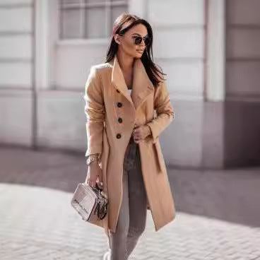 Damer Elegant Ull-Trenchcoat Mirla-Eva Jonsson