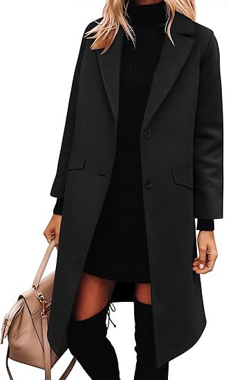 Damer Elegant Ull-Trenchcoat med klassisk Revers Mirla-Eva Jonsson
