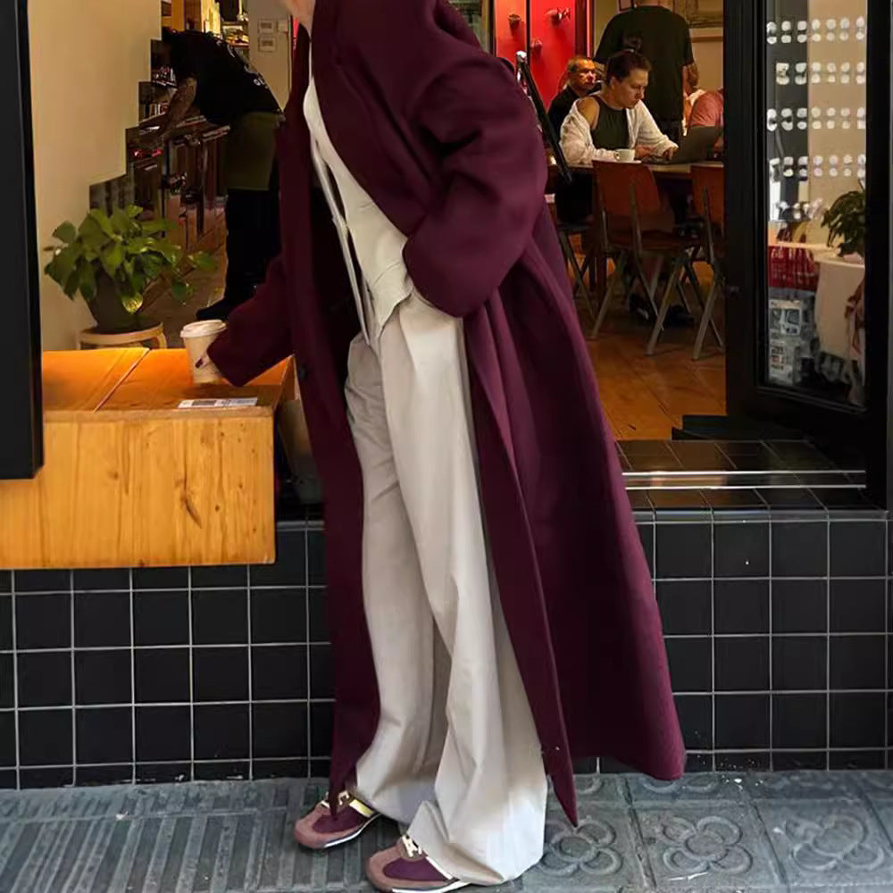 Damer Elegant Ullkappa med dubbelknappat design Mirla-Eva Jonsson