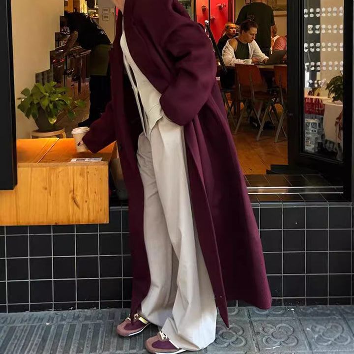 Damer Elegant Ullkappa med dubbelknappat design Mirla-Eva Jonsson