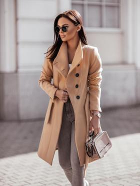 Damer Elegant Ullkappa med oversized passform och strukturerade ärmar Mirla-Eva Jonsson