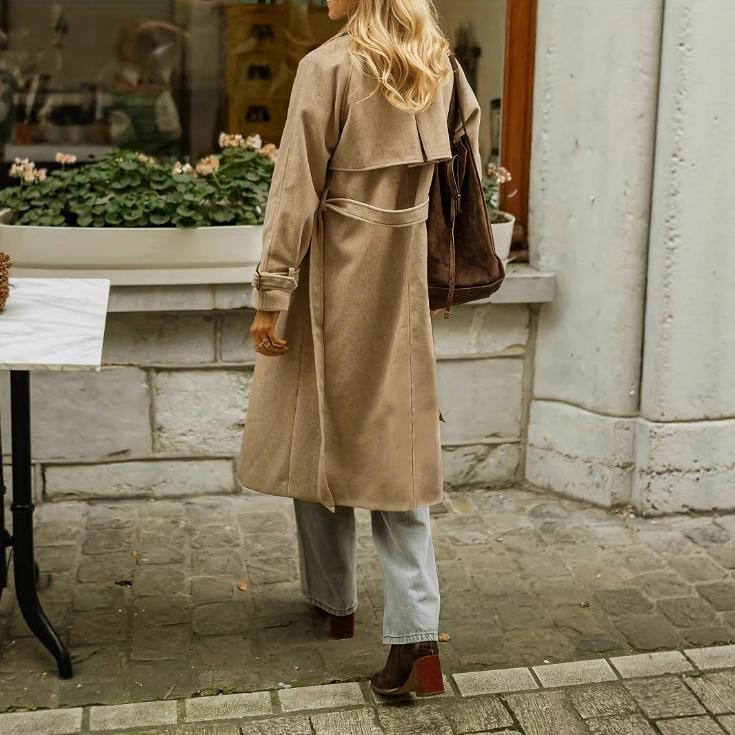Damer Elegant Ullkappa med vid passform och klassiska knapppdetaljer Eva Jonsson-Eva Jonsson