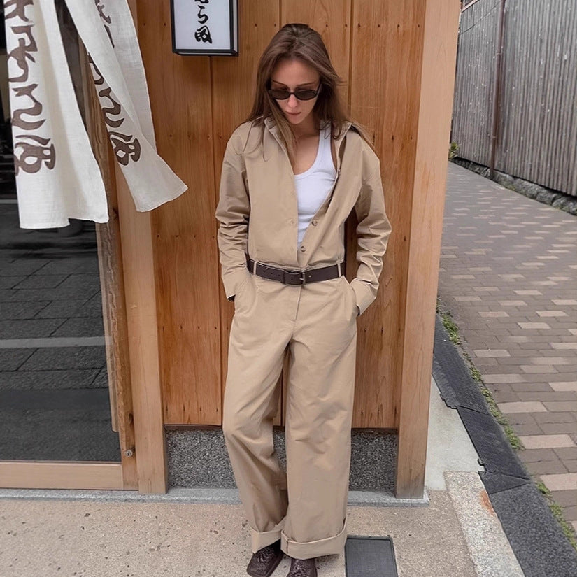 Damer Elegant Utility-Jumpsuit med figursydd design och praktiska fickor Eva Jonsson-Eva Jonsson