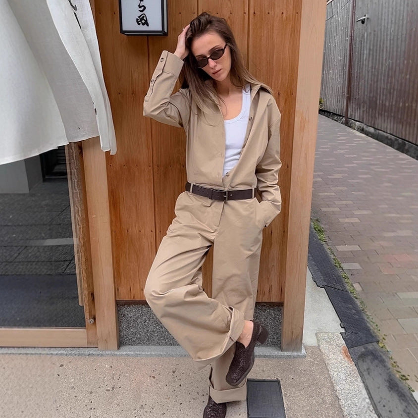 Damer Elegant Utility-Jumpsuit med figursydd design och praktiska fickor Eva Jonsson-Eva Jonsson