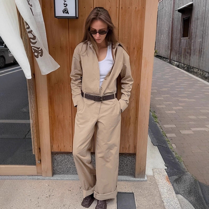 Damer Elegant Utility-Jumpsuit med figursydd design och praktiska fickor Eva Jonsson-Eva Jonsson