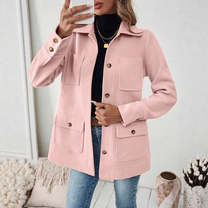 Damer Elegant Utility-jacka med bröstfickor och knapplist Mirla-Eva Jonsson