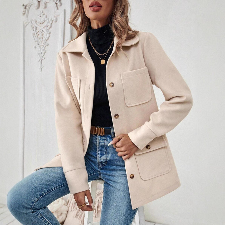Damer Elegant Utility-jacka med bröstfickor och knapplist Mirla-Eva Jonsson