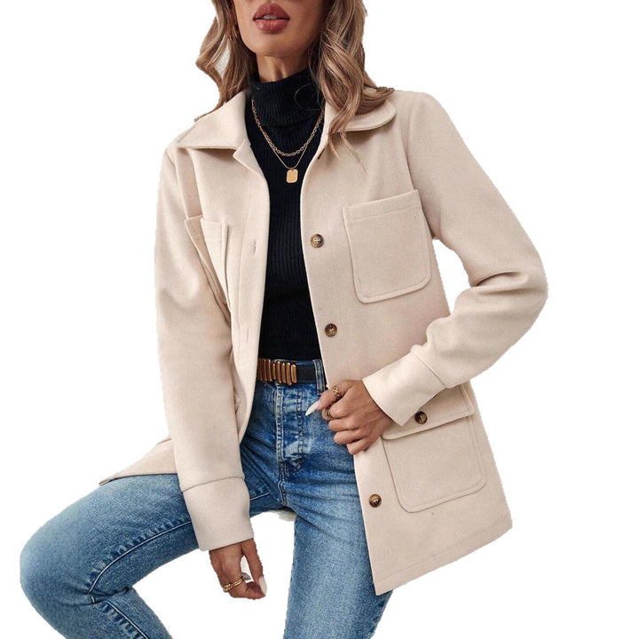 Damer Elegant Utility-jacka med bröstfickor och knapplist Mirla-Eva Jonsson