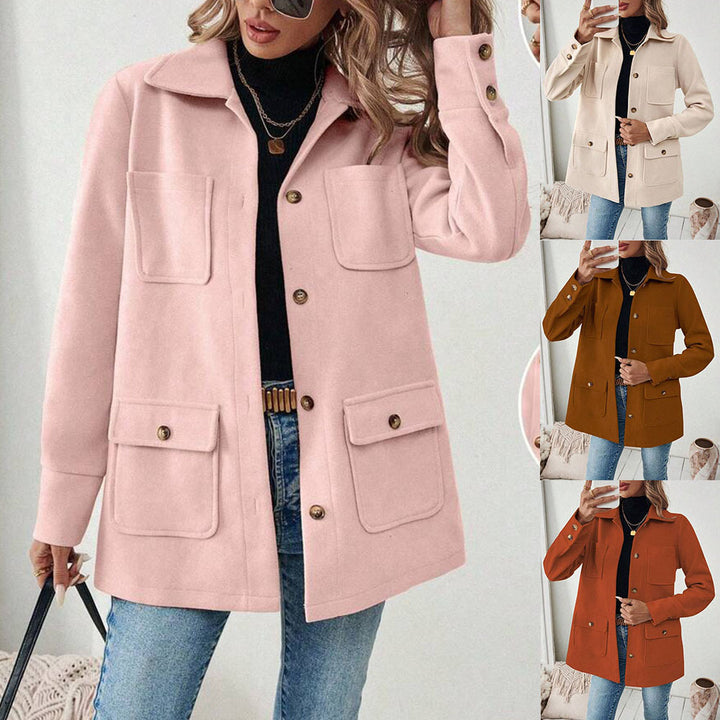 Damer Elegant Utility-jacka med bröstfickor och knapplist Mirla-Eva Jonsson