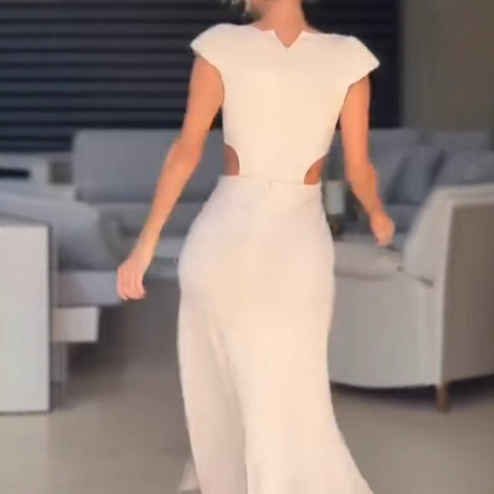 Damer Elegant Väska Klänning med blommig detalj och slits Mirla-Eva Jonsson