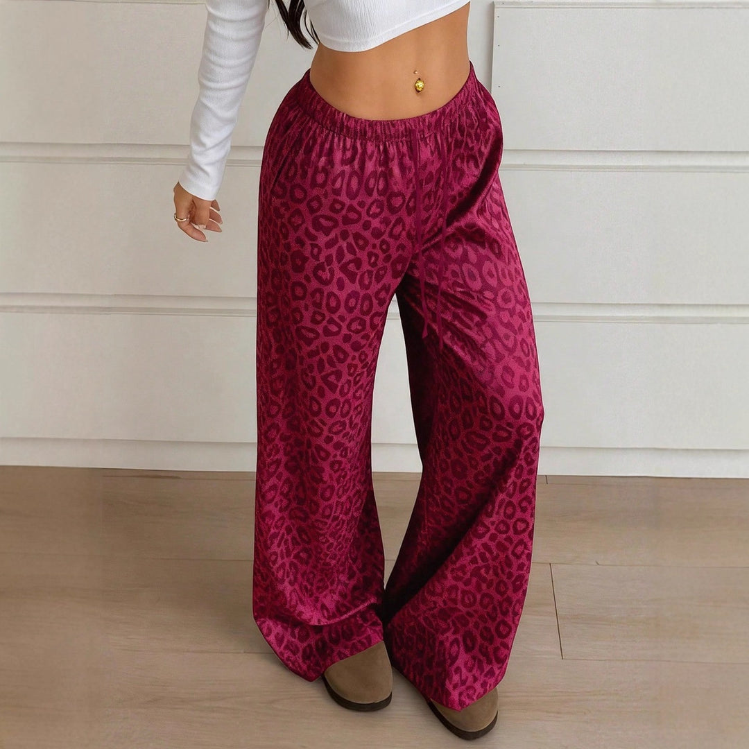 Damer Elegant Vid Leopardtryck Byxor Mirla-Eva Jonsson