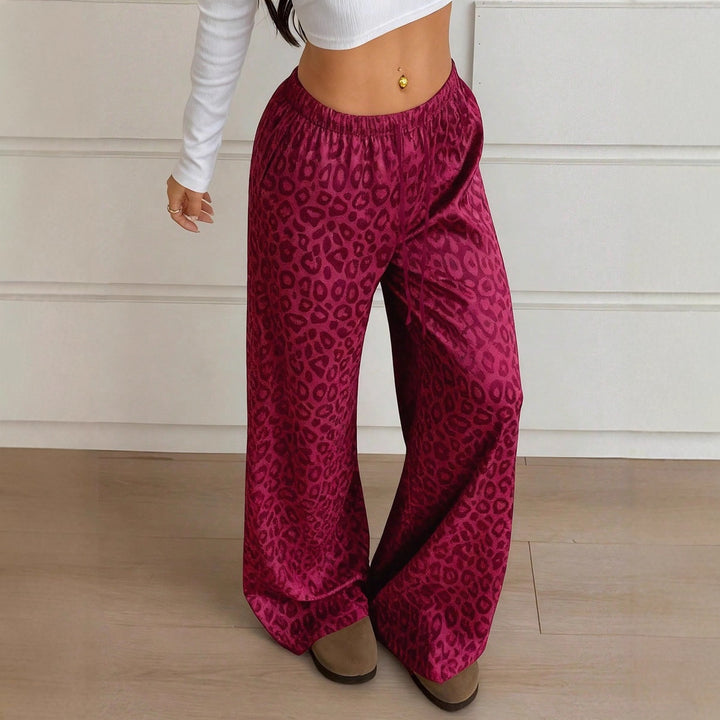 Damer Elegant Vid Leopardtryck Byxor Mirla-Eva Jonsson