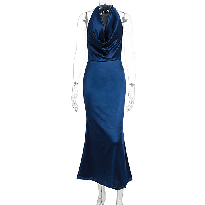 Damer Elegant Wickelkleid aus luxuriösem Satin mit tiefem V-Hals Mirla-Eva Jonsson