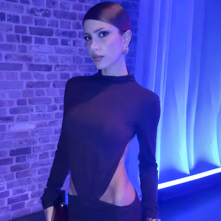 Damer Elegant Wickelkleid mit langen Ärmel und Raffung Mirla-Eva Jonsson