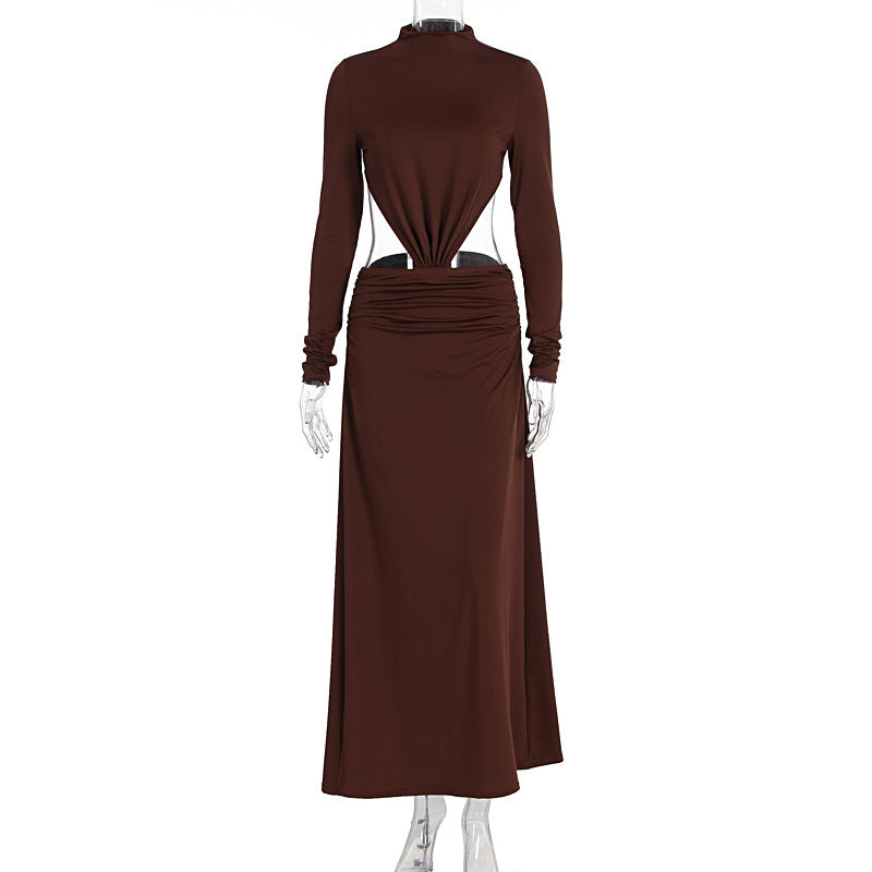 Damer Elegant Wickelkleid mit langen Ärmel und Raffung Mirla-Eva Jonsson