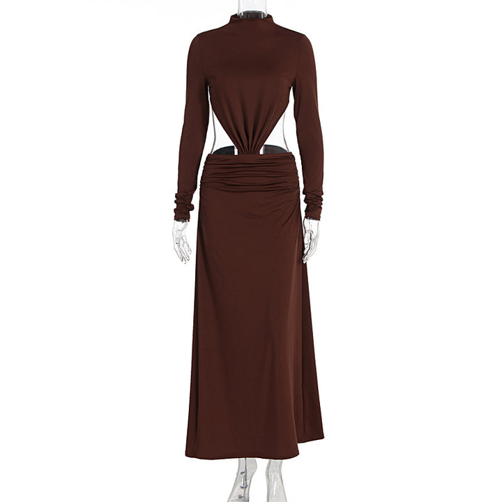 Damer Elegant Wickelkleid mit langen Ärmel und Raffung Mirla-Eva Jonsson