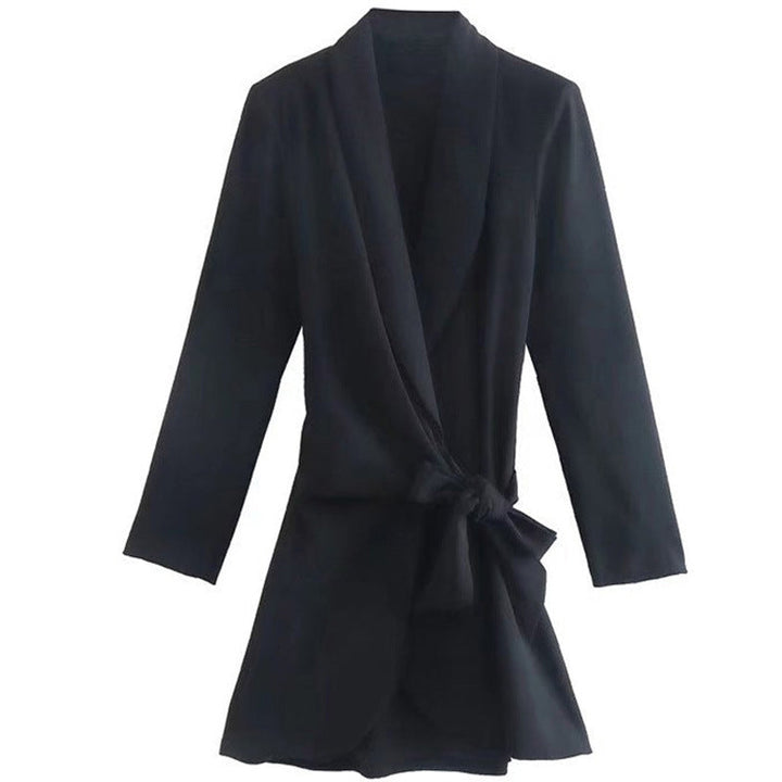 Damer Elegant Wrap Blazer med Modernt Snitt och Midjebandsjustering Mirla-Eva Jonsson