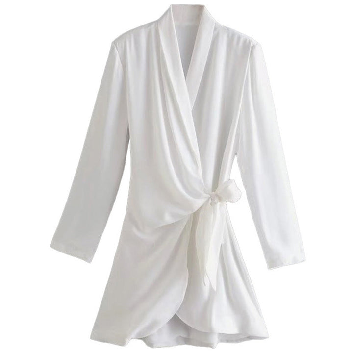 Damer Elegant Wrap Blazer med Modernt Snitt och Midjebandsjustering Mirla-Eva Jonsson