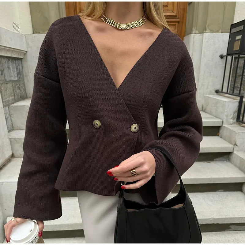 Damer Elegant Wrap Cardigan Mirla-Eva Jonsson