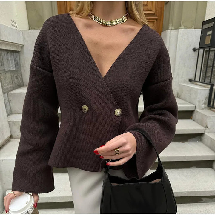 Damer Elegant Wrap Cardigan Mirla-Eva Jonsson