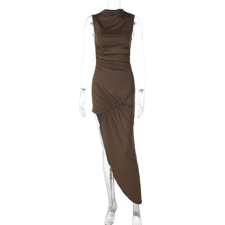 Damer Elegant Wrap Dress med asymmetrisk fåll Mirla-Eva Jonsson