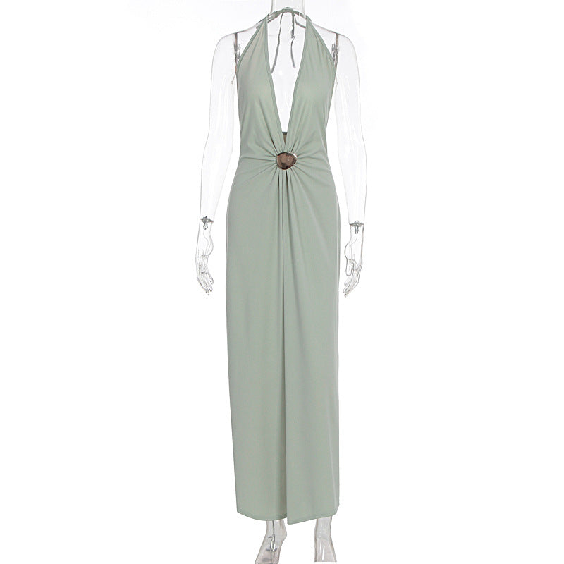 Damer Elegant Wrap Dress med djup V-ringning och raffinerat bälte Mirla-Eva Jonsson