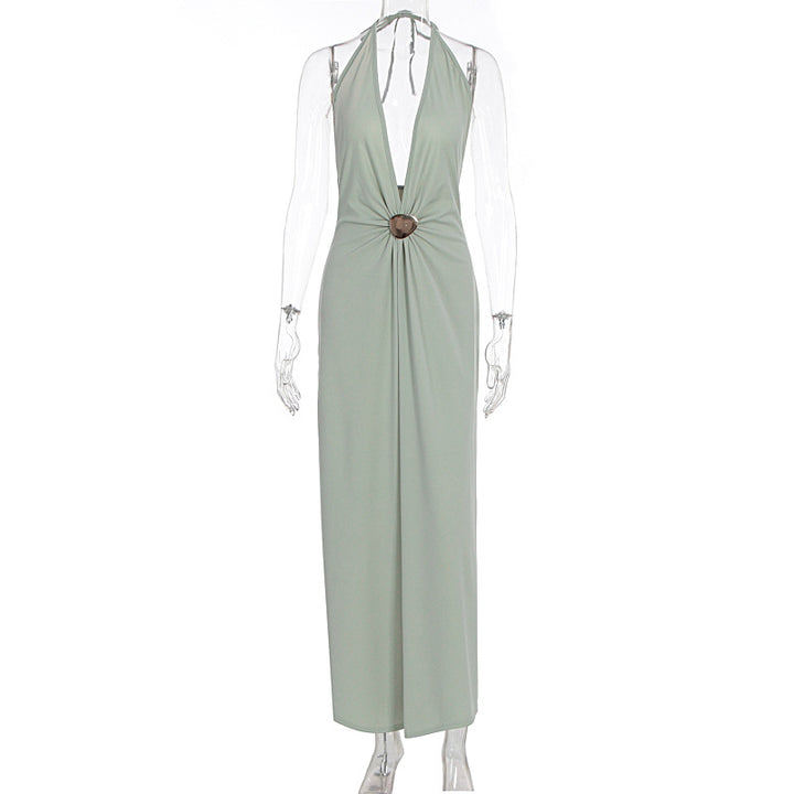 Damer Elegant Wrap Dress med djup V-ringning och raffinerat bälte Mirla-Eva Jonsson