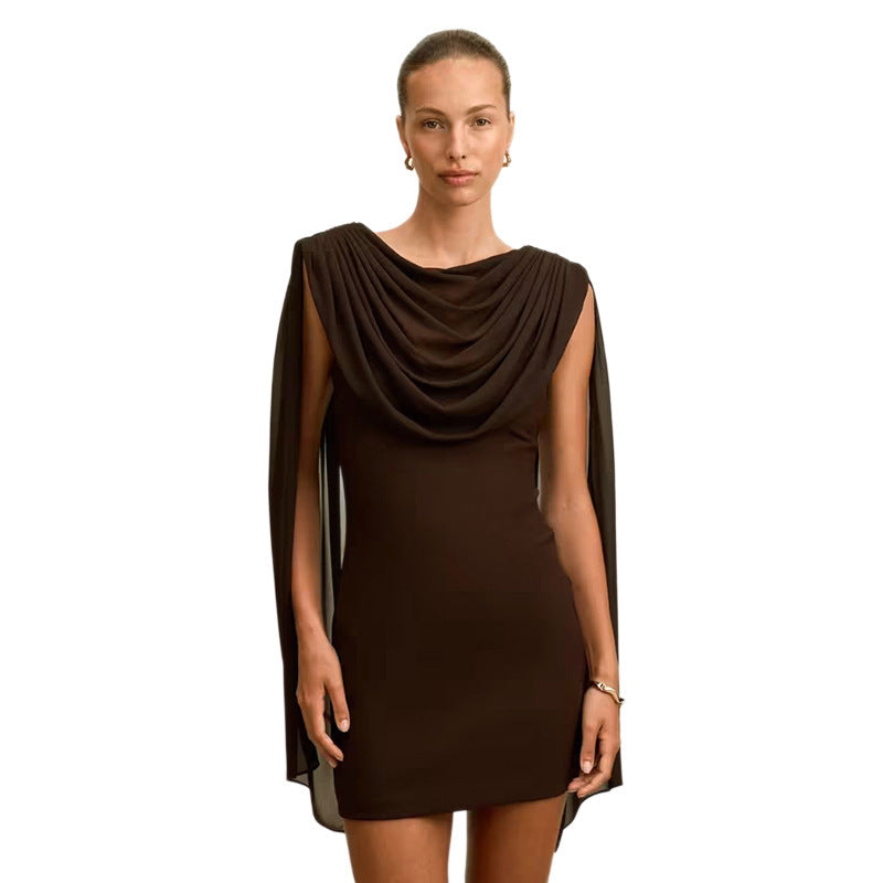 Damer Elegant Wrap Dress med draperad axelparti Mirla-Eva Jonsson
