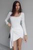 Damer Elegant Wrap Dress med långa ärmar Mirla-Eva Jonsson