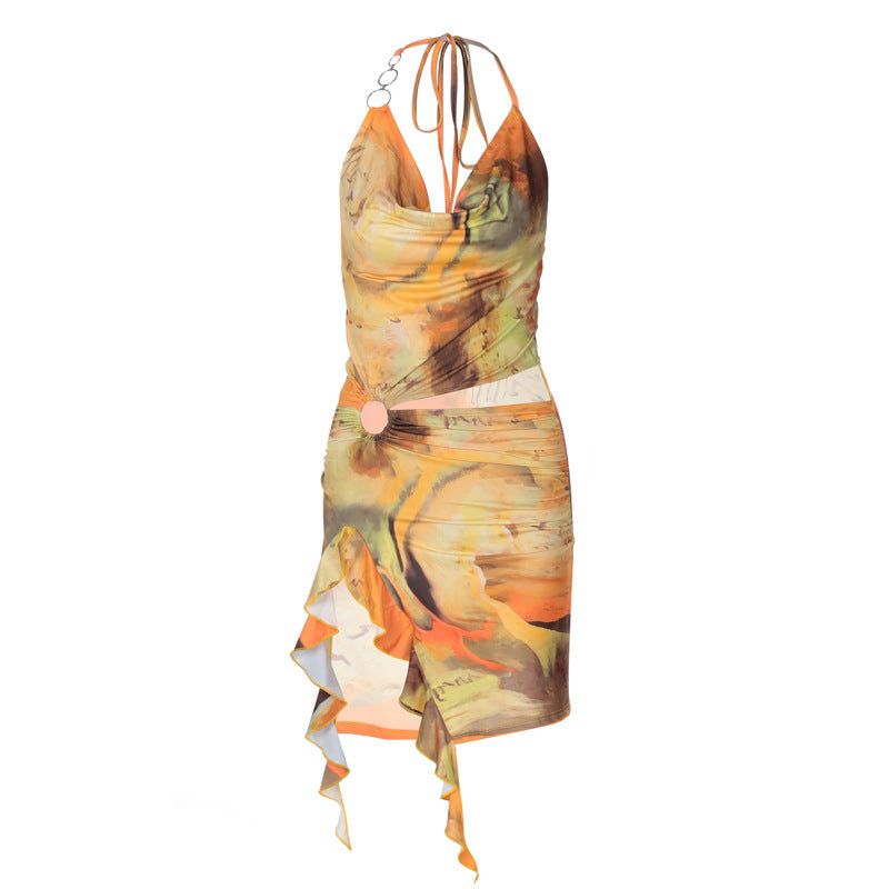 Damer Elegant Wrap Klänning med Förfinat Vattendesign Mirla-Eva Jonsson