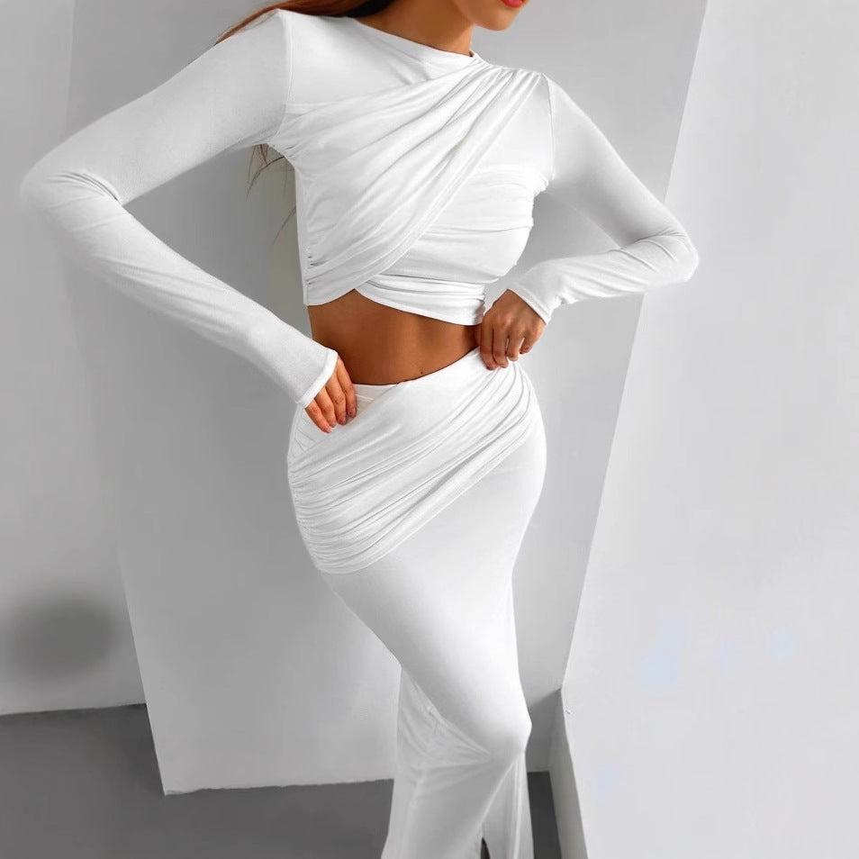 Damer Elegant Wrap Klänning med Långa Ärmar och Figurnära Skärning Eva Jonsson-Eva Jonsson