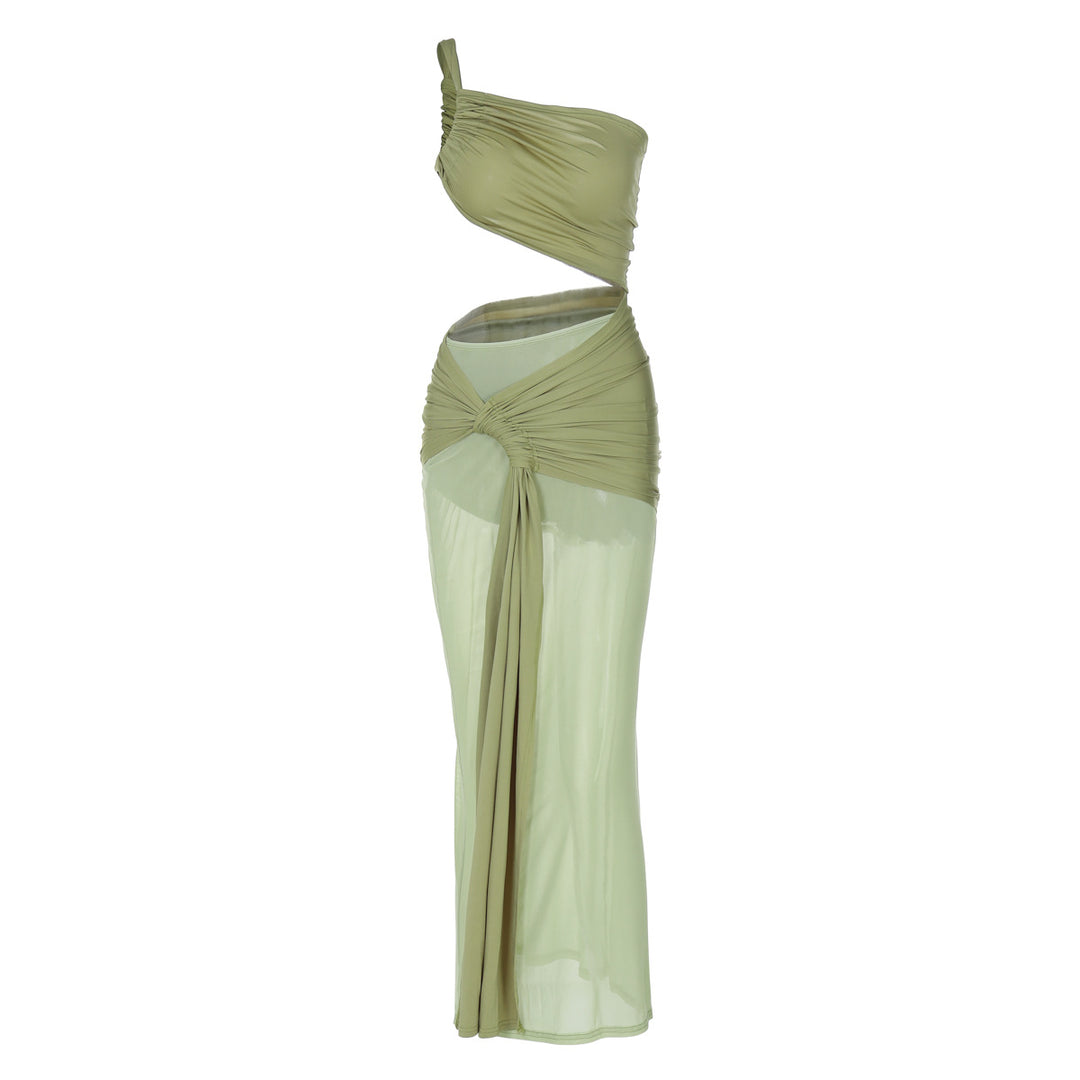 Damer Elegant Wrap Klänning med asymmetrisk Design och raffinerade Draperingar Mirla-Eva Jonsson