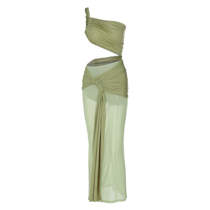 Damer Elegant Wrap Klänning med asymmetrisk Design och raffinerade Draperingar Mirla-Eva Jonsson