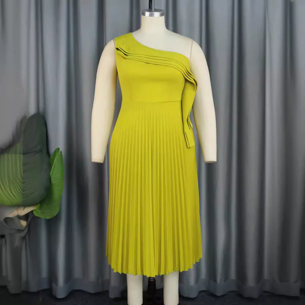 Damer Elegant Wrap Klänning med asymmetrisk Volangdesign Mirla-Eva Jonsson