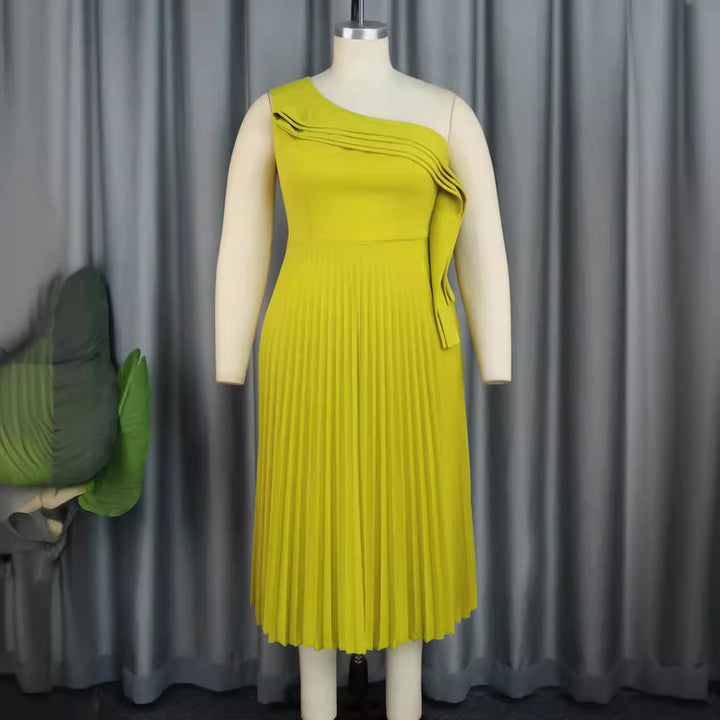 Damer Elegant Wrap Klänning med asymmetrisk Volangdesign Mirla-Eva Jonsson