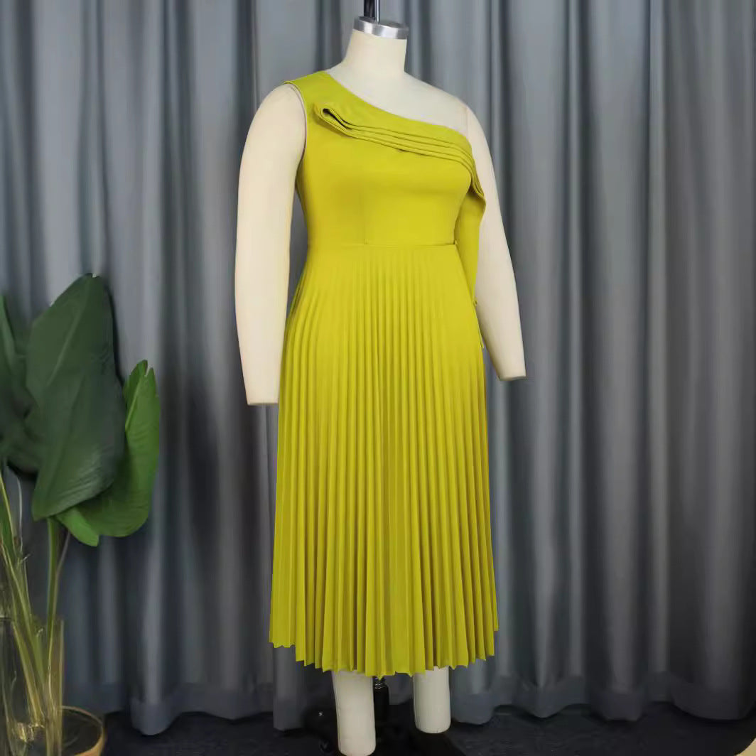 Damer Elegant Wrap Klänning med asymmetrisk Volangdesign Mirla-Eva Jonsson
