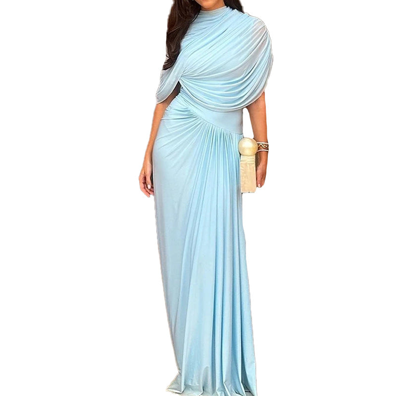 Damer Elegant Wrap Maxi Klänning med Förfinade Draperingsdetaljer Mirla-Eva Jonsson